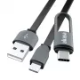 Akasa AK-CBUB35-10BK kábel USB 2.0 - USB A na Micro-USB B s adaptérom USB-C - 1 m - čierny