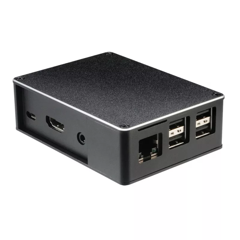 Akasa A-RA02-M1B puzdro pre Raspberry Pi - hliník - bezventilátorové pasívne chladenie - čierne