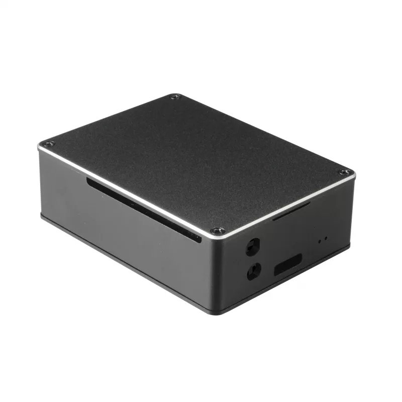 Akasa A-RA02-M1B puzdro pre Raspberry Pi - hliník - bezventilátorové pasívne chladenie - čierne