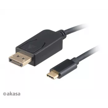 Akasa AK-CBCA11-18BK kábel USB-C na DisplayPort 1,8 m - 4K@60Hz - čierny