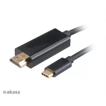 Akasa AK-CBCA12-18BK adaptérový kábel USB-C na HDMI 1,8 m čierny
