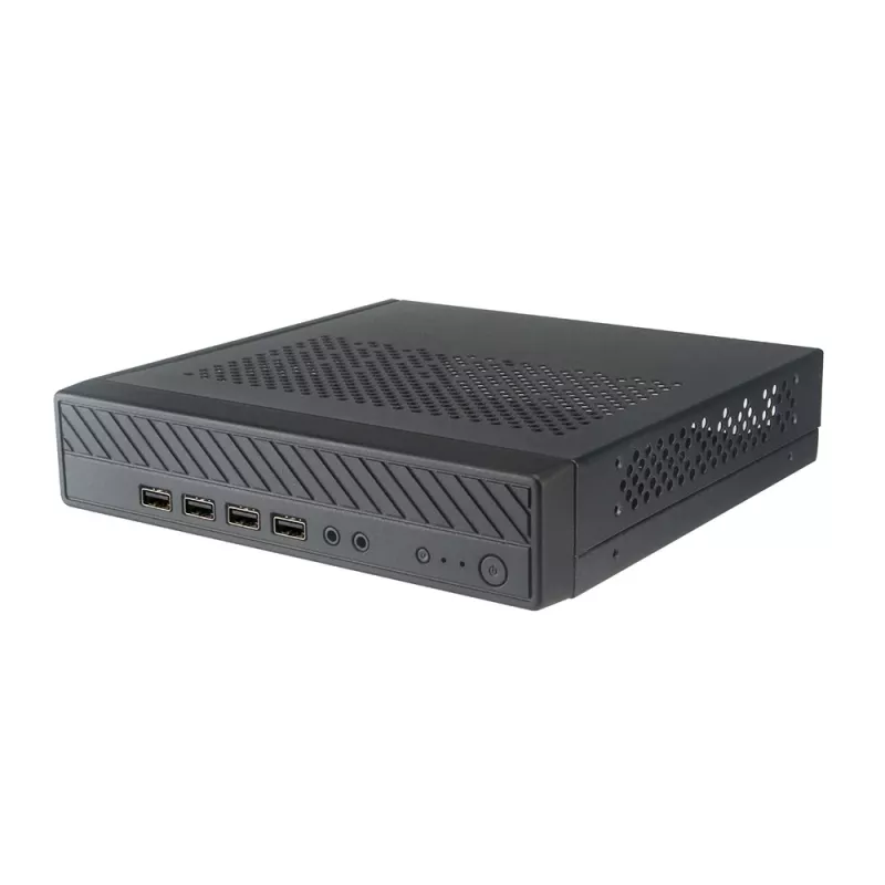 Akasa Cypher MX skriňa Thin Mini-ITX, hliník/SGCC, čierna, 1x 2,5