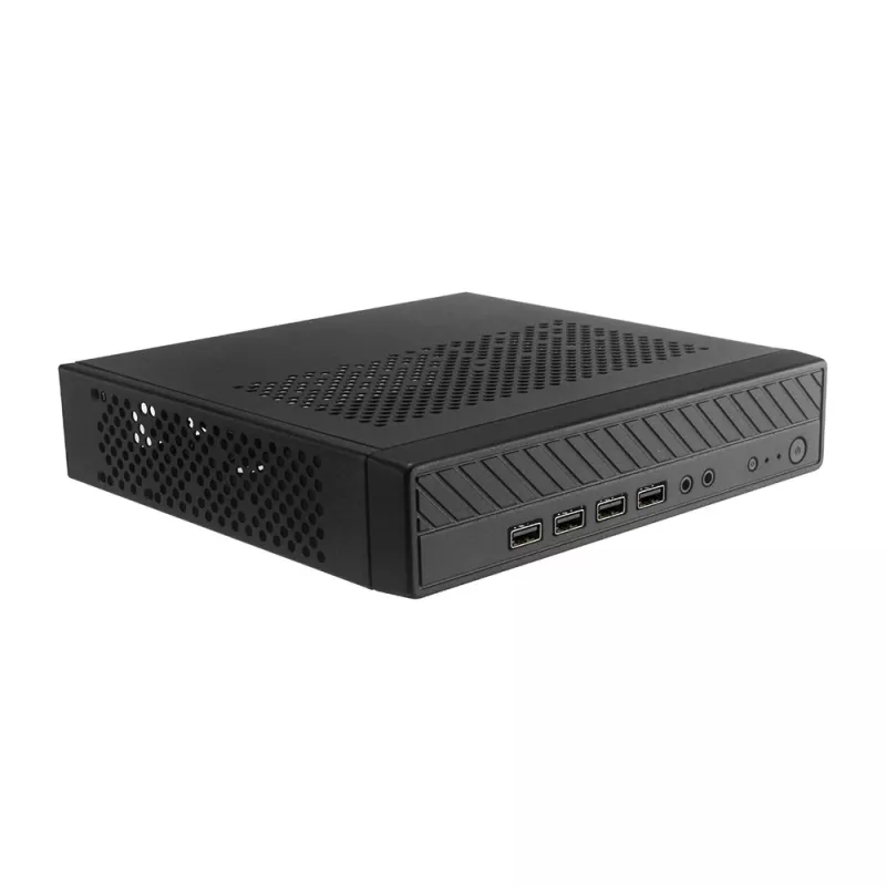 Akasa Cypher MX skriňa Thin Mini-ITX, hliník/SGCC, čierna, 1x 2,5