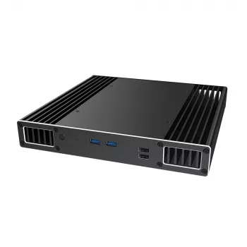 Akasa Plato PX - desktop - PC - hliník - čierna - UCFF - home office