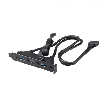 Akasa USB 3.1 Gen 2 interný adaptérový kábel s dvoma USB 3.0 Type-A konektormi - 50 cm - čierny