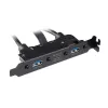 Akasa USB 3.1 Gen 2 interný adaptérový kábel s dvoma USB 3.0 Type-A konektormi - 50 cm - čierny
