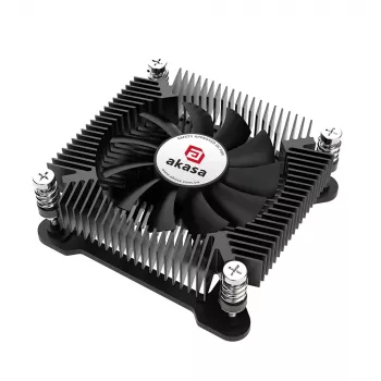Akasa KS7 Intel LGA 1200/115X nízkoprofilový chladič CPU 16 mm výška skrutky a zadná doska