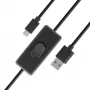 Akasa AK-CBUB58-15BK kábel USB 2.0 - USB-A na Micro-USB-B - 1,5 m - čierny