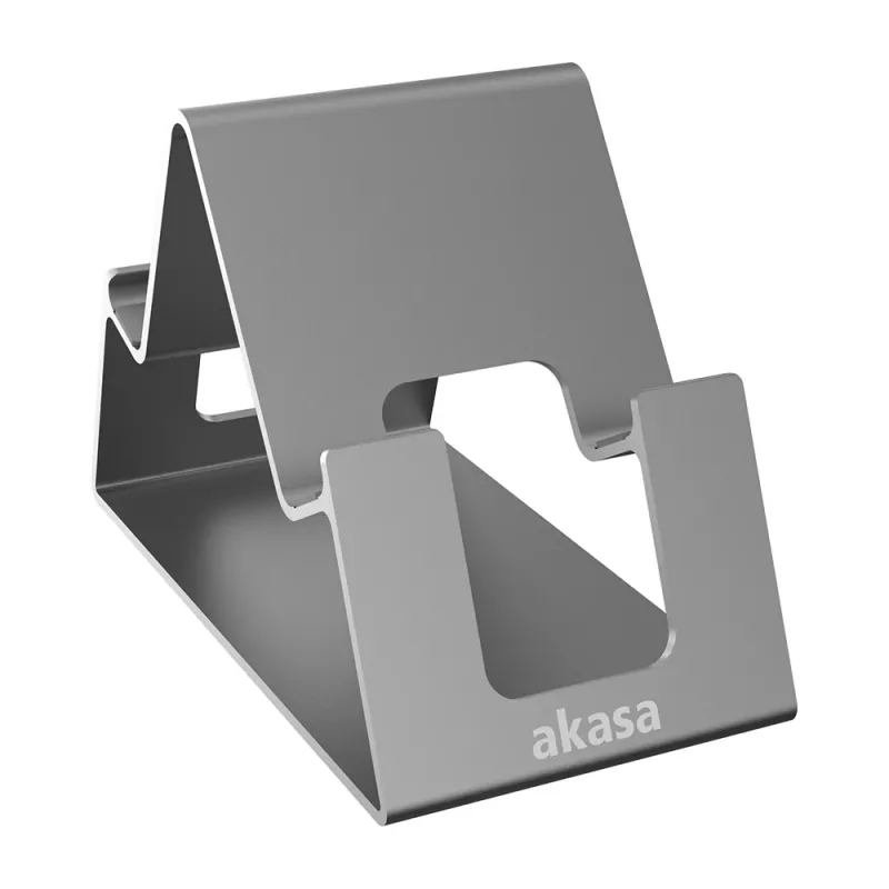 Akasa Aries Pico hliníkový stojan na telefón a tablet sivý