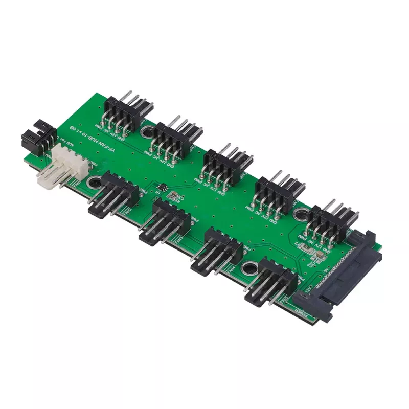Akasa FLEXA FP10H PWM rozbočovač ventilátorov 1 na 10 s 30 cm káblom