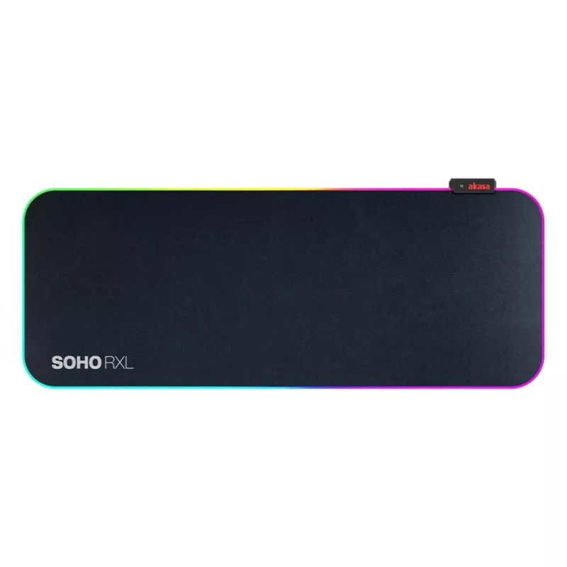AKASA SOHO RXL RGB podložka pod myš - 78x30 cm - hrúbka 4 mm - čierna