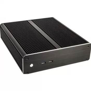 Akasa Euler M A-ITX19-M1BV2 Mini-ITX HTPC puzdro - bez ventilátora, hliník, čierne