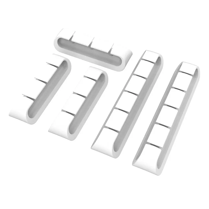 Akasa držiak na káble 3x3-port + 2x5-port biely