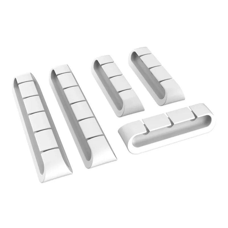 Akasa držiak na káble 3x3-port + 2x5-port biely