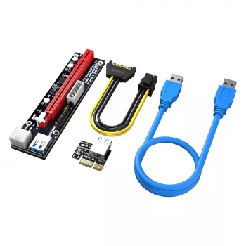 Akasa 6 sád PCIe riser adaptérová karta pre GPU mining X16 na X1