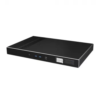 Akasa Galileo TU Plus Intel LGA1700 1U bez ventilátora Thin Mini-ITX puzdro - čierne