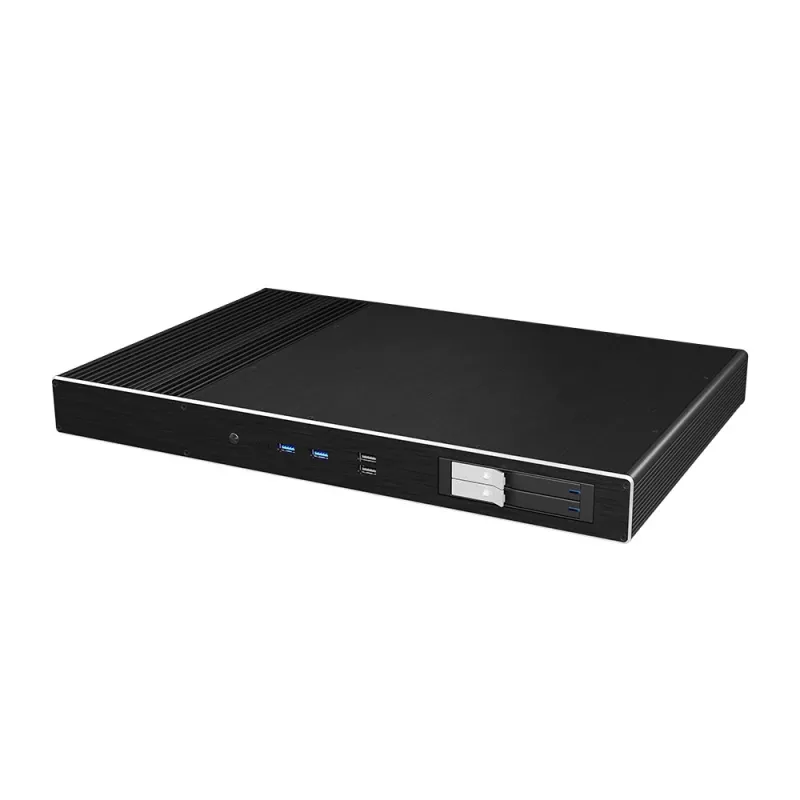 Akasa Galileo TU Plus Intel LGA1700 1U bez ventilátora Thin Mini-ITX puzdro - čierne