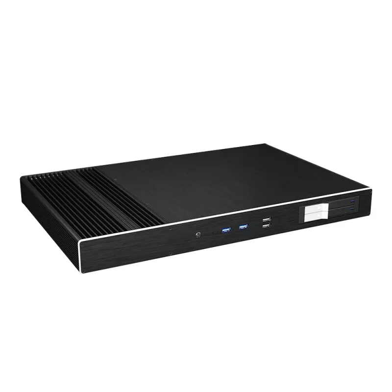 Akasa Galileo TU Plus Intel LGA1700 1U bez ventilátora Thin Mini-ITX puzdro - čierne