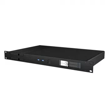 Akasa Galileo TU1 Plus Intel LGA1700 1U bez ventilátora Thin Mini-ITX puzdro - čierne