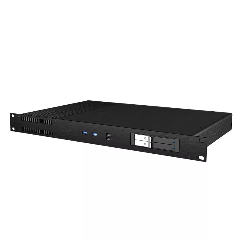 Akasa Galileo TU1 Plus Intel LGA1700 1U bez ventilátora Thin Mini-ITX puzdro - čierne