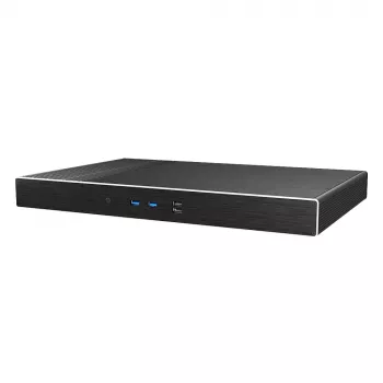 Akasa Galileo TU2 Plus Intel LGA1700 1U bez ventilátora Thin Mini-ITX puzdro - čierne