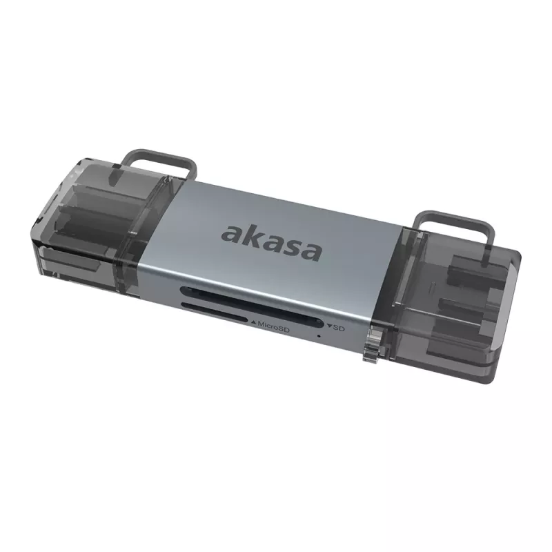 Akasa 2-v-1 USB 3.2 OTG duálna čítačka kariet