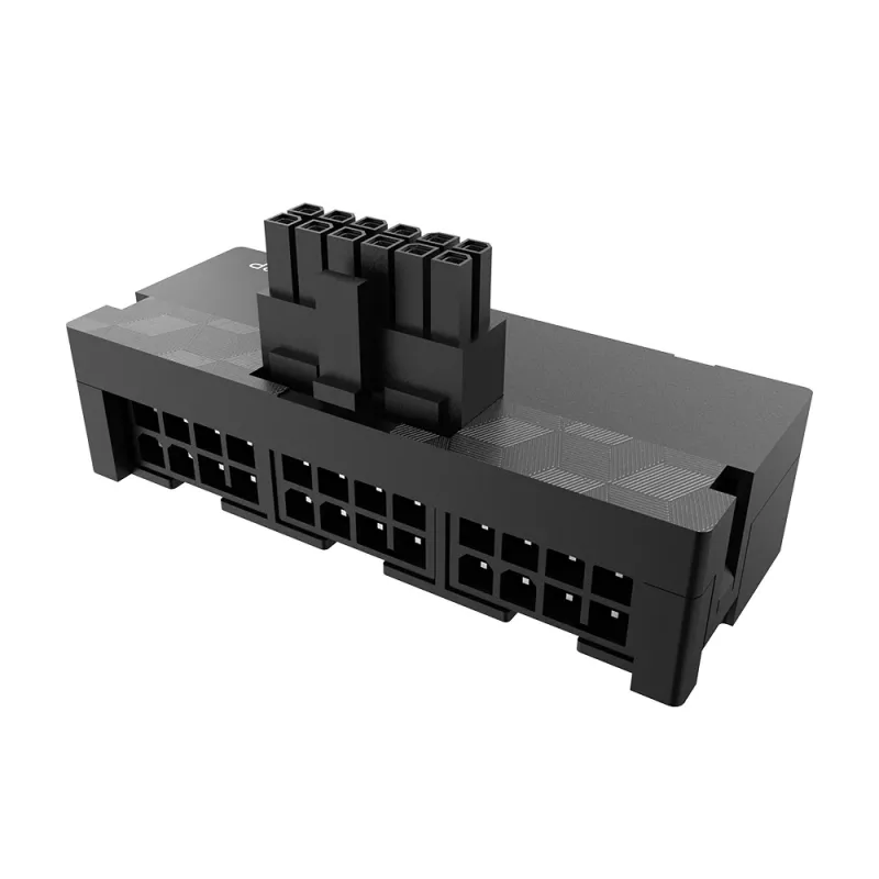 Akasa G-Nexus P24 90° 12VHPWR adaptér 12+4 Pin konektor samec na 3x 8-Pin konektor samica, 600W, čierny