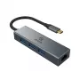Akasa USB Type-C 4-v-1 hub s Ethernet 1 x RJ45 3 USB-A USB 3.2 Gen 1