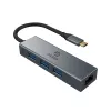 Akasa USB Type-C 4-v-1 hub s Ethernet 1 x RJ45 3 USB-A USB 3.2 Gen 1