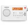 Sangean PR-D7 biele prenosné AM/FM stereo rádio s budíkom