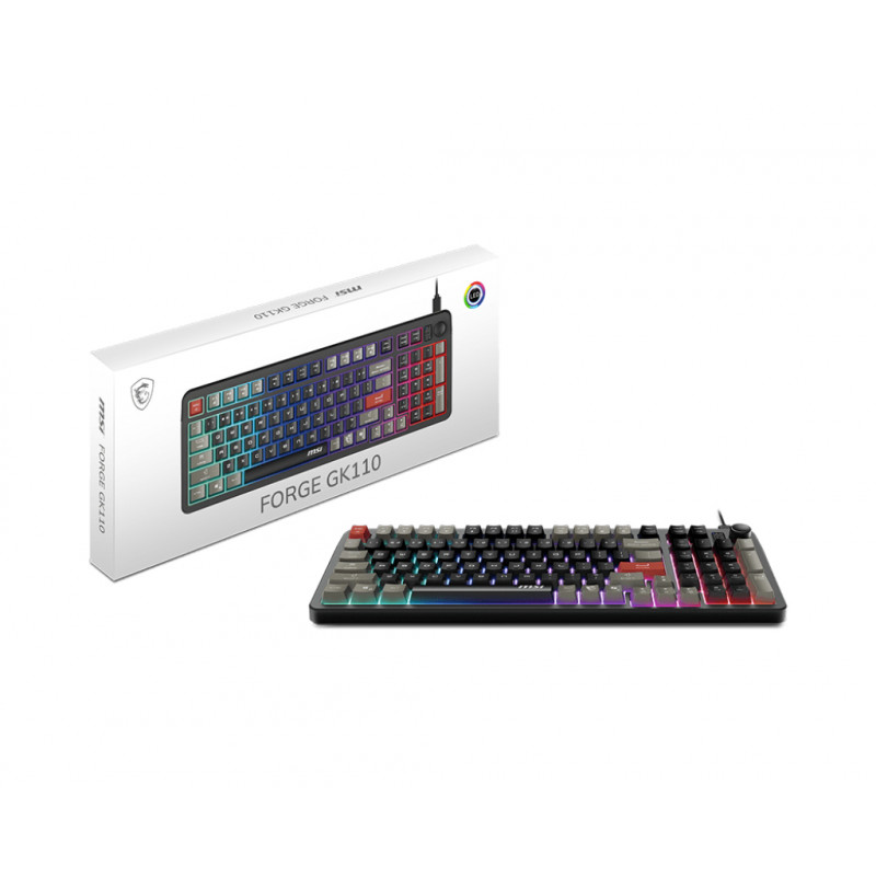 MSI Forge GK110 RGB herná klávesnica FR rozloženie čierna