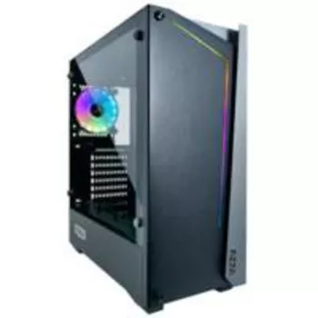 AZZA Apollo 430B-DF2 herná Mid Tower ATX skriňa, oceľový predný panel, čierna, 1x Digital RGB, Retail