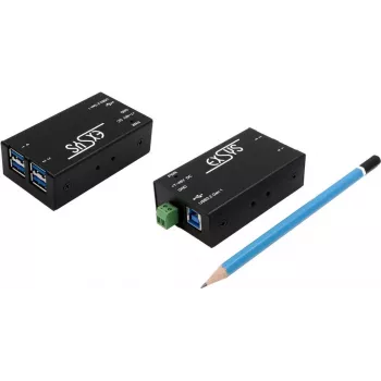 EXSYS EX-1181HMS 4-portový USB 3.2 Gen 1 hub s 15kV ESD prepäťovou ochranou, DIN lišta/nástenná montáž