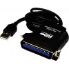 Exsys EX-1300-2 USB na paralelný adaptérový kábel - 1m - čierna