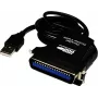 Exsys EX-1300-2 adaptérový kábel USB na paralelný port - 1m - čierny