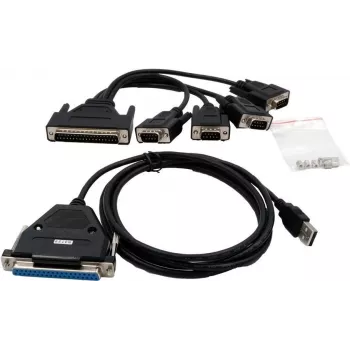 Exsys USB 2.0 na sériový 4S RS-232 s chobotnicovým konektorovým káblom - digitálne/dáta