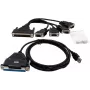 Exsys USB 2.0 na sériový 4S RS-232 s chobotnicovým konektorovým káblom - digitálne/dáta