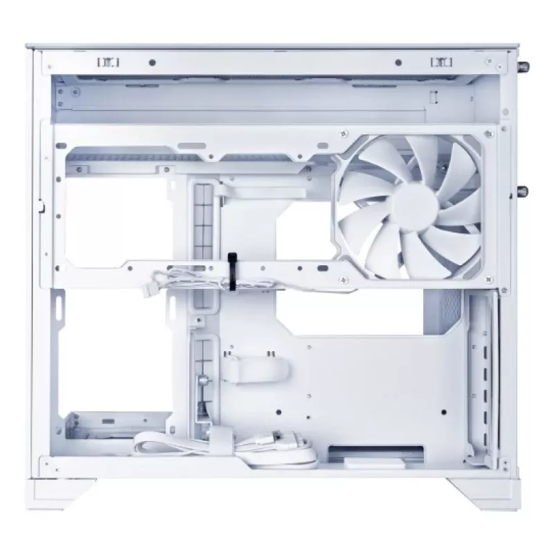 Lian Li O11 Vision-M Micro-ATX veža, tvrdené sklo, biela