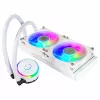 Cooler Master MasterLiquid PL240 FLUX White CPU kvapalinový chladič, 240mm radiátor, 2x 120mm ventilátory, ARGB, LGA1700/AM5