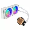 Cooler Master MasterLiquid PL240 FLUX White CPU kvapalinový chladič, 240mm radiátor, 2x 120mm ventilátory, ARGB, LGA1700/AM5