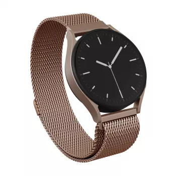 BURGA Kovový mesh remienok univerzálny remienok na hodinky 20 mm ružové zlato