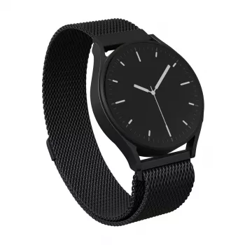 BURGA Kovový mesh remienok univerzálny na hodinky 22 mm (čierna)