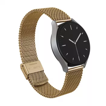 BURGA Metal Mesh Elegance univerzálny remienok na hodinky 22 mm zlatá