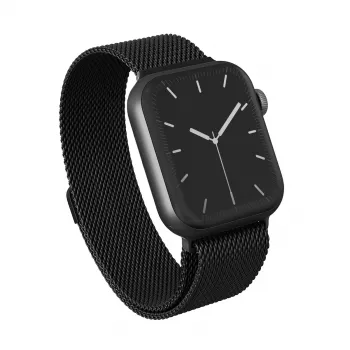 BURGA Kovový mesh remienok pre Apple Watch 42/44 mm (čierna)