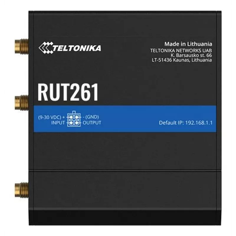 Teltonika priemyselný router RUT261 - 4G LTE Cat 6, Wi-Fi 4, Dual SIM, EU napájací zdroj