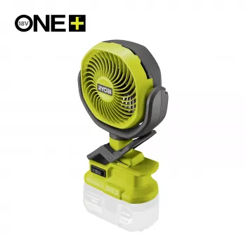 RYOBI ONE+ 18V Akumulátorový upínací ventilátor (len zariadenie) - 280 CFM, 360° otáčanie