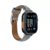 AMAZINGTHING Class Band Kožený remienok pre Apple Watch 45/46/49 mm - Sivá