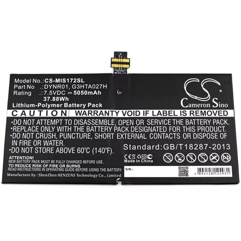 CAMERON SINO batéria Typ DYNR01 G3HTA027H pre Microsoft Surface Pro 4 1724 / CS-MIS172SL