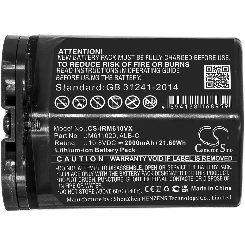 Cameron Sino batéria typ ALB-C M611020 ABL-C pre iRobot Braava Jet M6 (CS-IRM610VX)