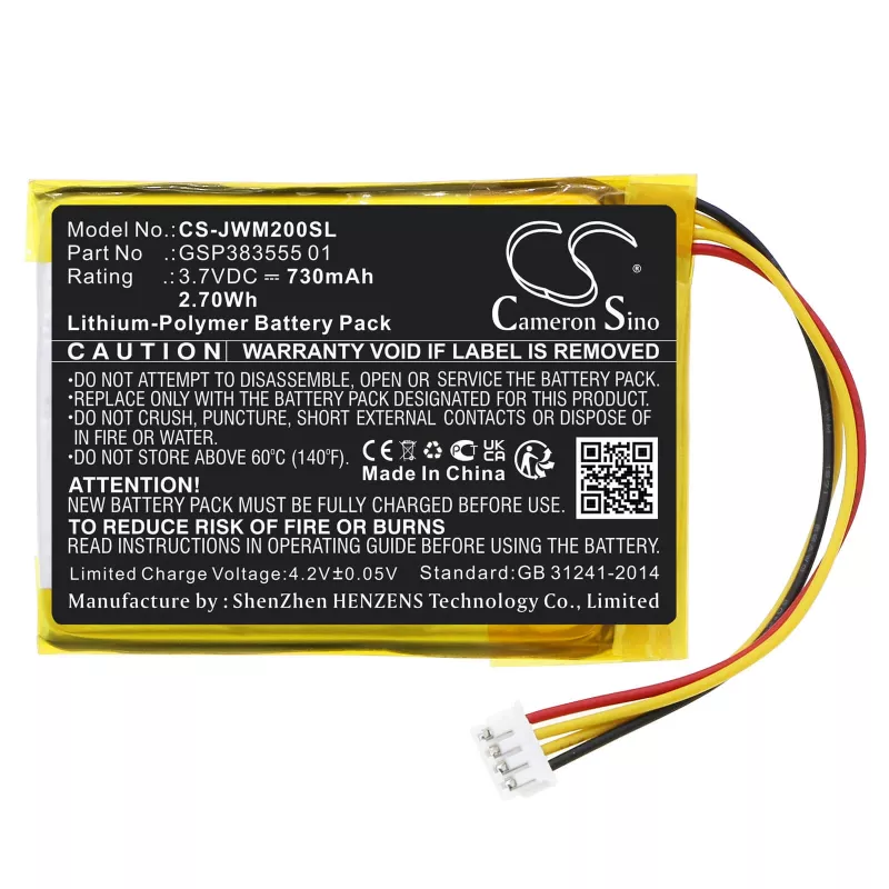 Cameron Sino batéria Typ GSP383555 01 pre JBL Wind 2 / Wind2 - CS-JWM200SL
